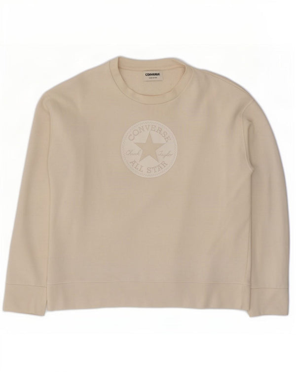 Γυναικεία φούτερ Converse Graphic Jumper UK 14 Medium Off White
