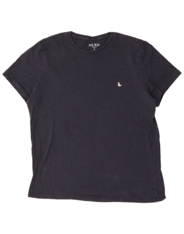 Jack Wills Ανδρικό T-Shirt Classic Fit Top XL Navy Blue Cotton