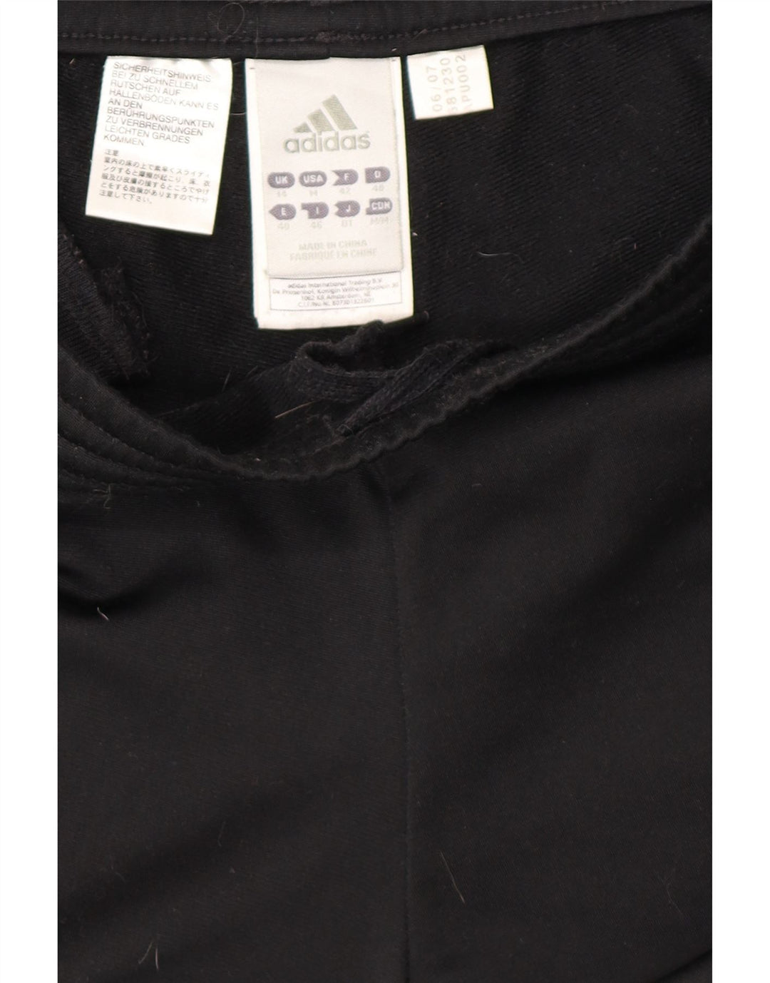 Γυναικεία αθλητική φόρμα Adidas Παντελόνι UK 14 Μεσαίο Μαύρο Πολυεστέρα