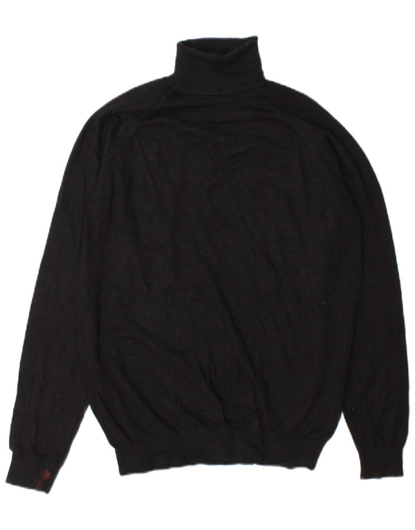 Zara Γυναικείο πουλόβερ με ρολό λαιμόκοψη UK 10 Small μαύρο