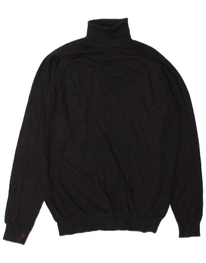 Zara Γυναικείο πουλόβερ με ρολό λαιμόκοψη UK 10 Small μαύρο