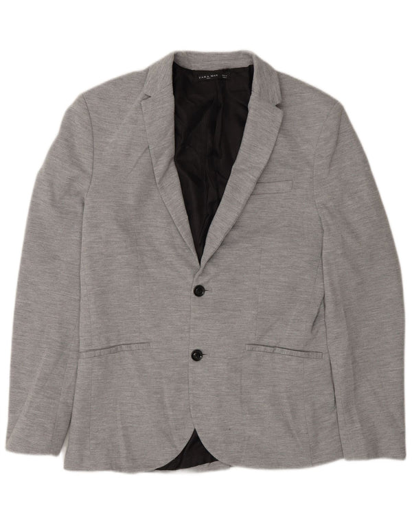 Zara Ανδρικό σακάκι blazer 2 κουμπιών UK 40 Large Grey