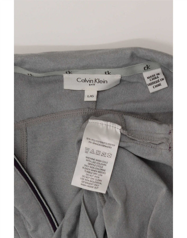 Calvin Klein Ανδρική φόρμα γυμναστικής με γραφικό φερμουάρ πουλόβερ με φόρμα μεγάλο γκρι