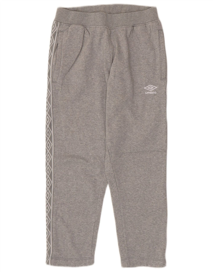 Ανδρική αθλητική φόρμα UMBRO Graphic Crop Παντελόνι Γκρι Βαμβακερό