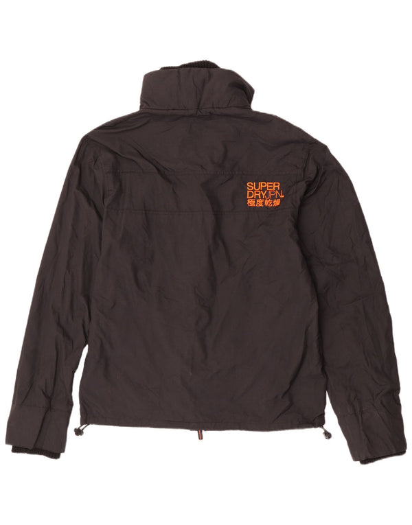 Superdry Γυναικείο Αντιανεμικό Μπουφάν UK 18 XL Μαύρο Nylon Sports
