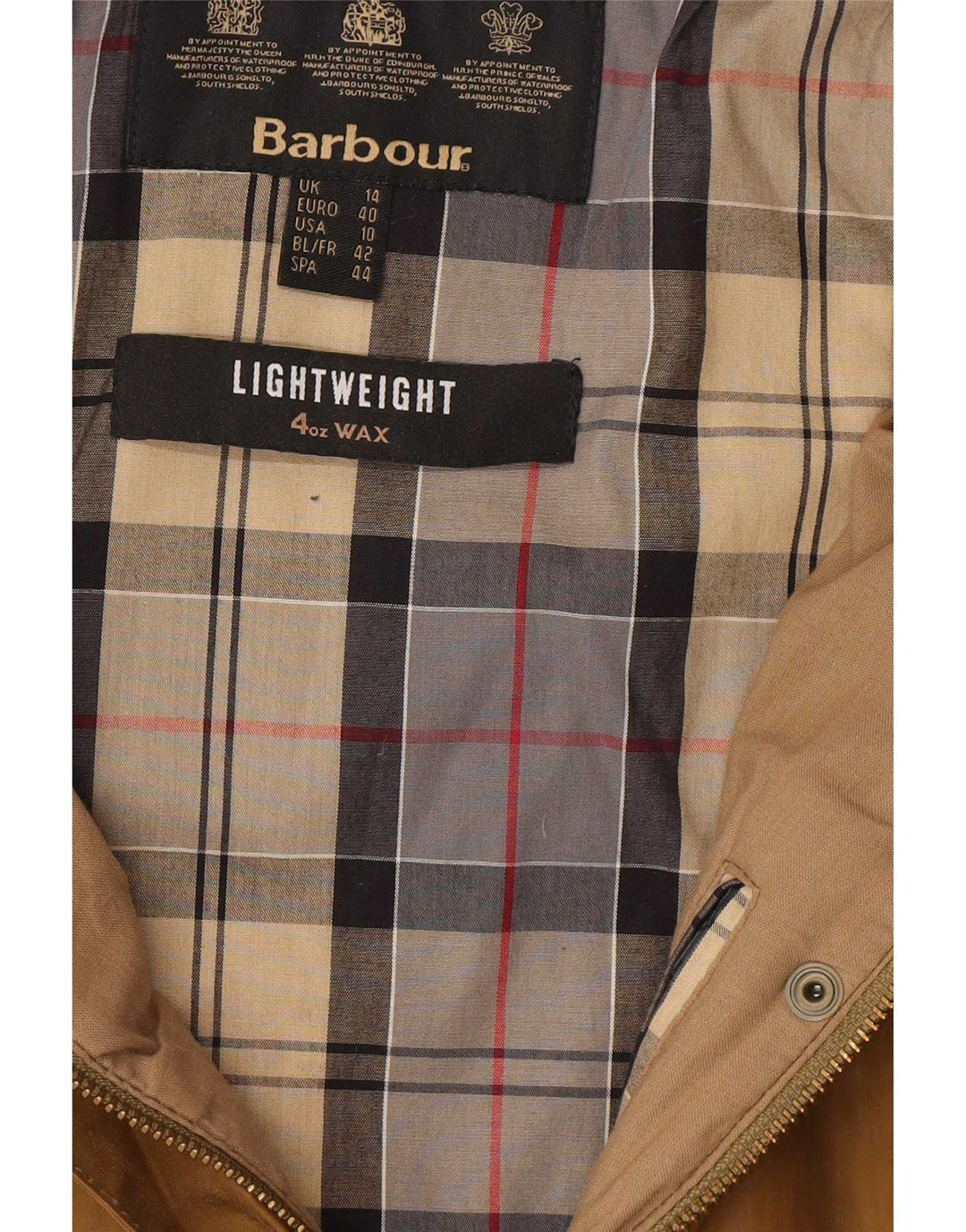 Γυναικείο Μπουφάν Barbour με κουκούλα κερωμένο βαμβακερό UK 14 μεγάλο καφέ