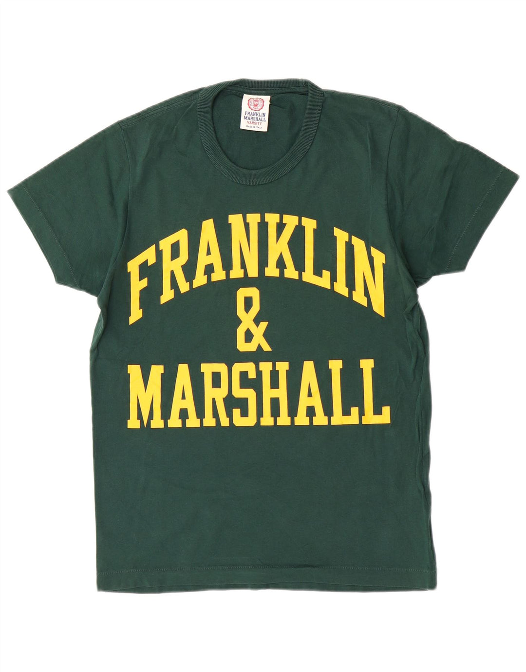 Ανδρικό γραφικό μπλουζάκι Franklin Marshall Top Μικρό πράσινο βαμβακερό