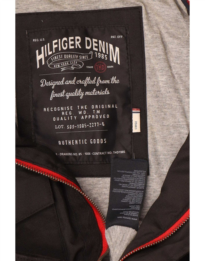 Tommy Hilfiger Ανδρικό Military Jacket UK 40 Large Black Nylon