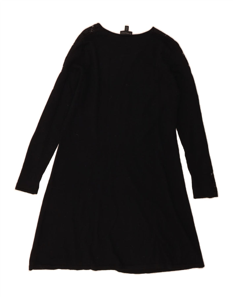 THE WHITE COMPANY Womens Long Sleeve Jumper Dress UK 12 Medium Black Vintage The White Company and Second-Hand The White Company from Messina Hembry 