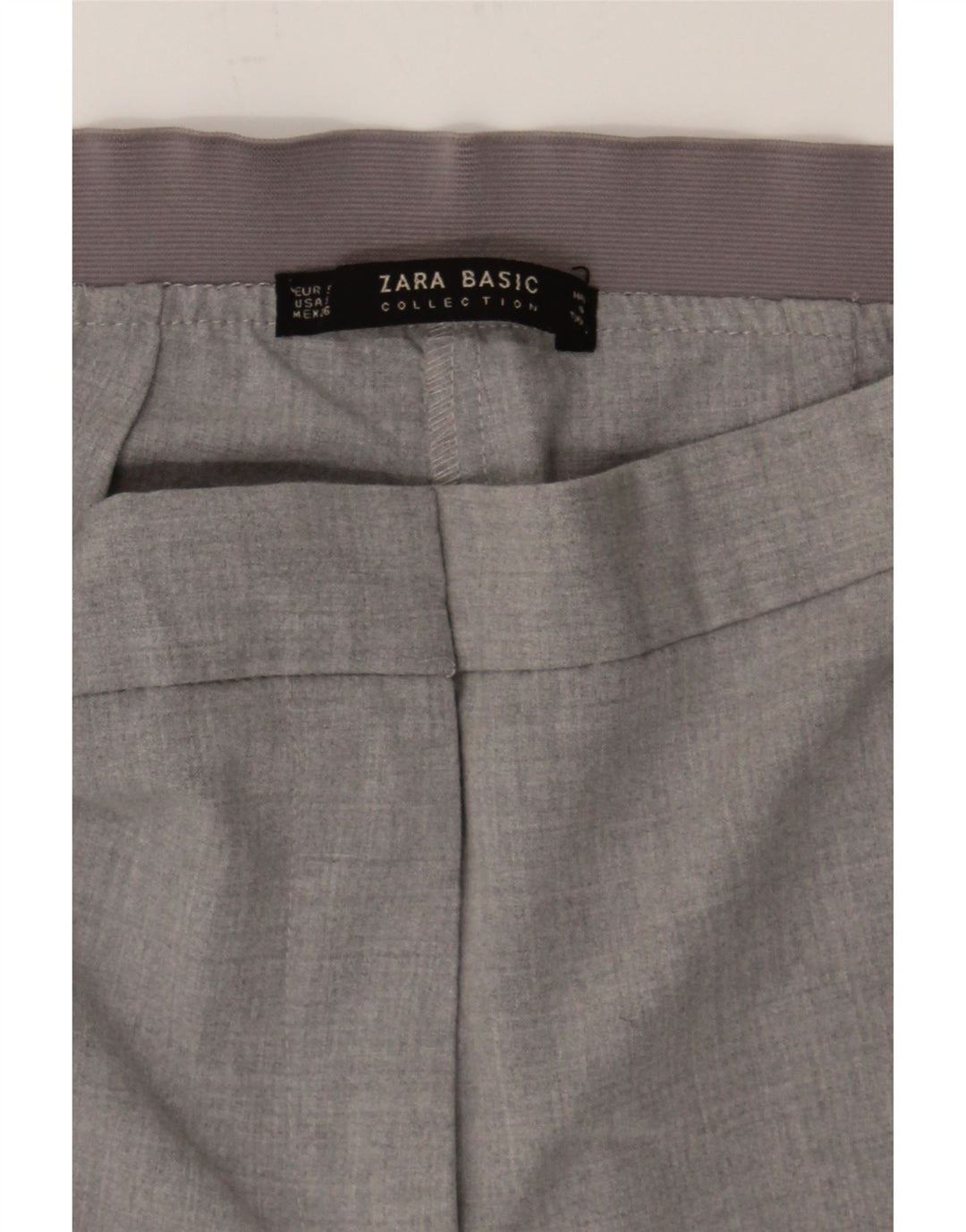 ZARA Womens Slim Chino Trousers Small Grey Colourblock Polyester Vintage Zara and Second-Hand Zara from Messina Hembry 