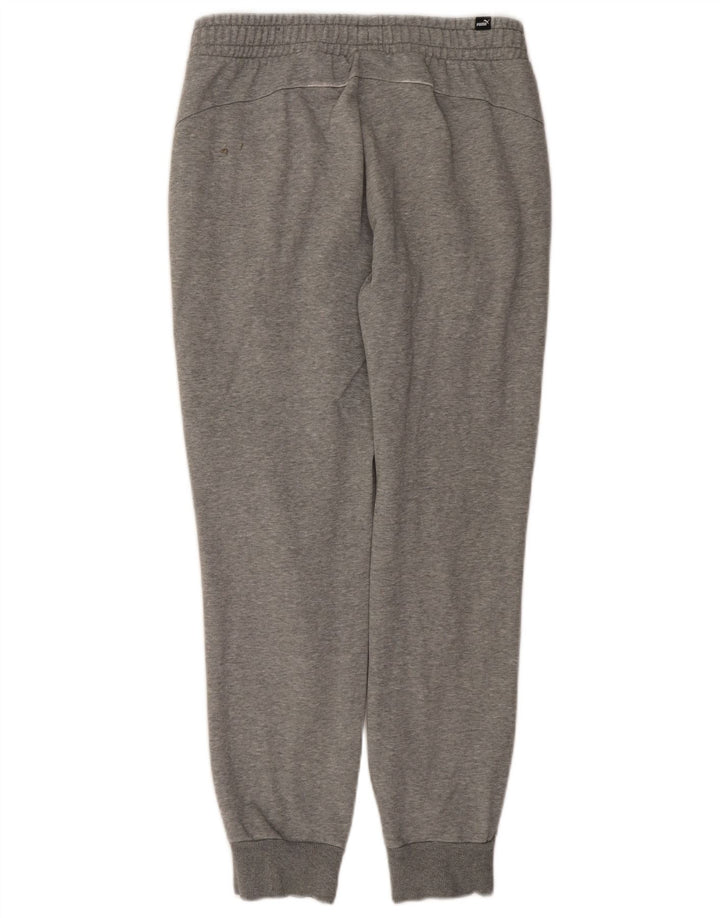 PUMA Mens Tracksuit Trousers Joggers Medium Grey Cotton