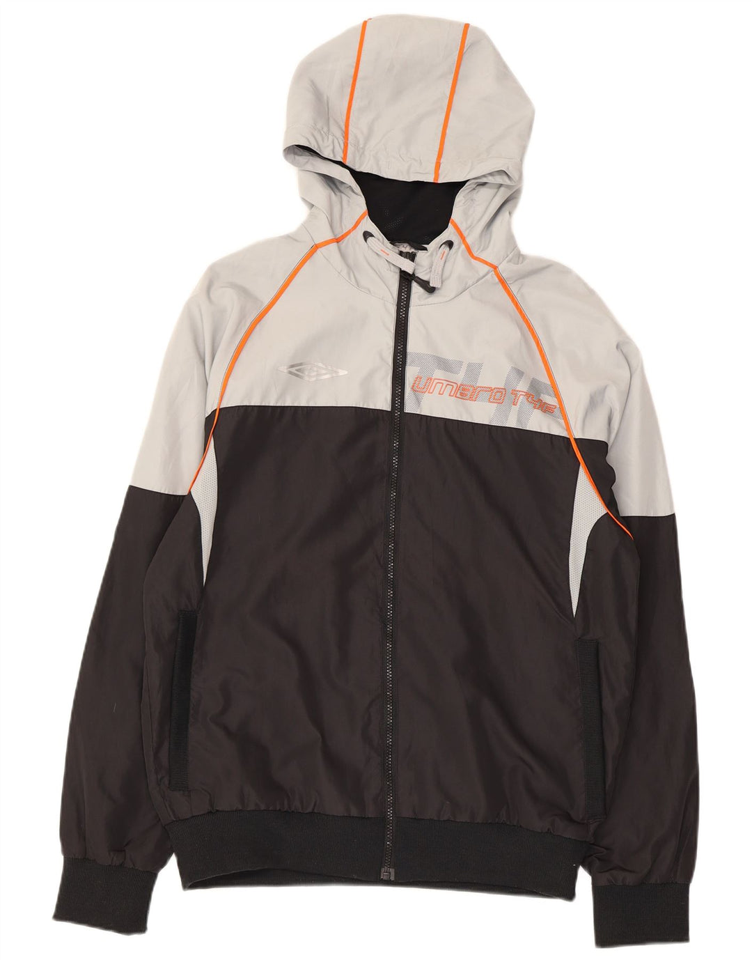 Γυναικεία αθλητική φόρμα γραφικών UMBRO Top Jacket UK 14 Medium Black Colourblock