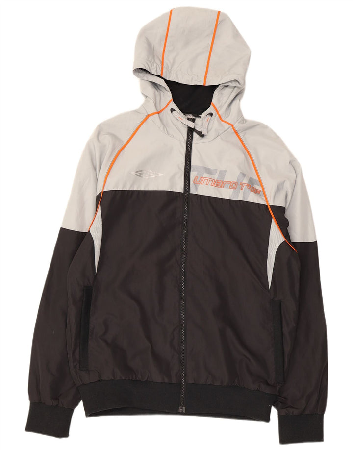 Γυναικεία αθλητική φόρμα γραφικών UMBRO Top Jacket UK 14 Medium Black Colourblock