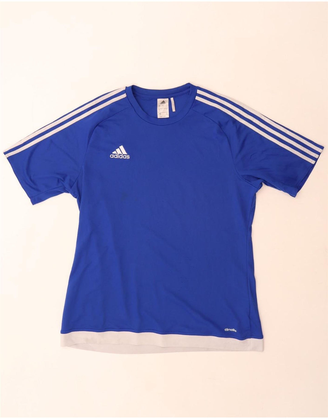 Adidas Ανδρικό T-Shirt Climalite Top Large Blue Colourblock Πολυεστέρας