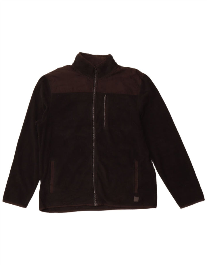 Calvin Klein Ανδρικό Fleece Jacket UK 42 XL Μαύρο Πολυεστέρας