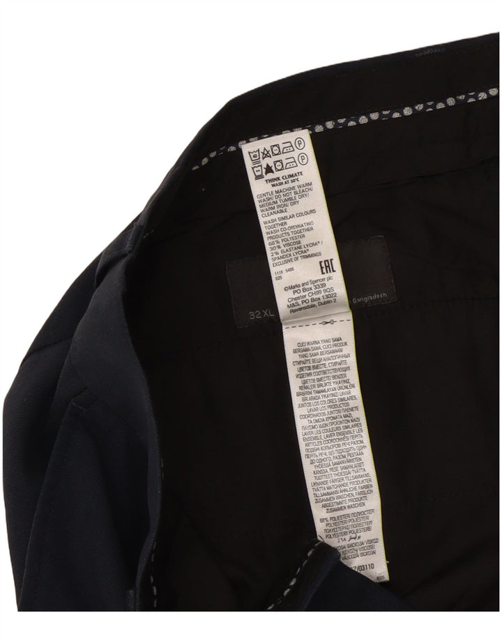 Marks & Spencer Ανδρικό ίσιο παντελόνι W32 L35 Navy Blue