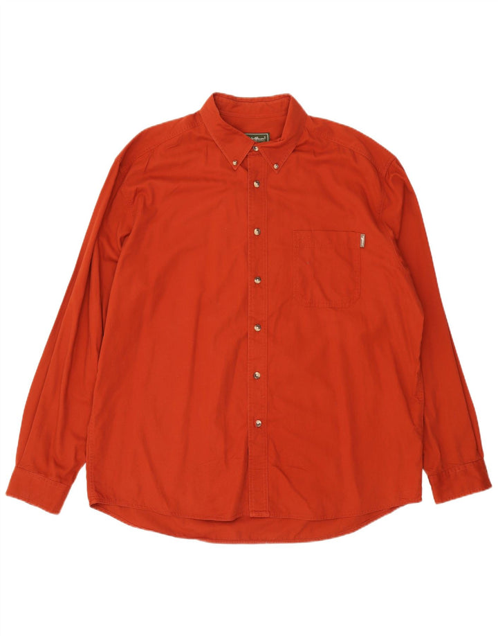 Ανδρικό πουκάμισο Eddie Bauer XL Καφέ βαμβακερό