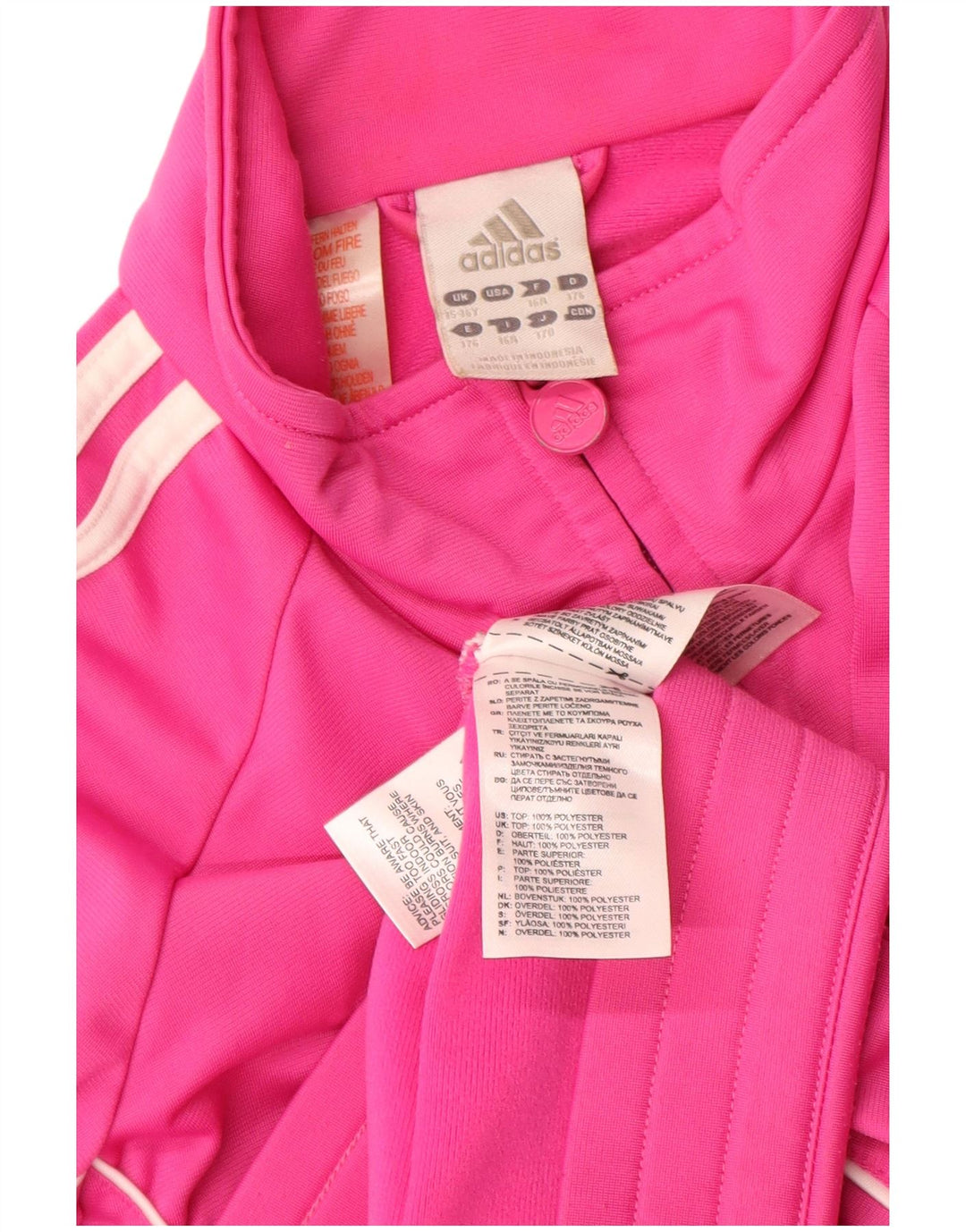 Κορίτσια αθλητική φόρμα Adidas Top Jacket 15-16 Years Pink Polyester