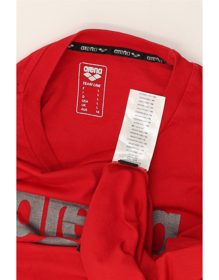 Arena Ανδρικό γραφικό T-Shirt Top μεγάλο κόκκινο βαμβακερό
