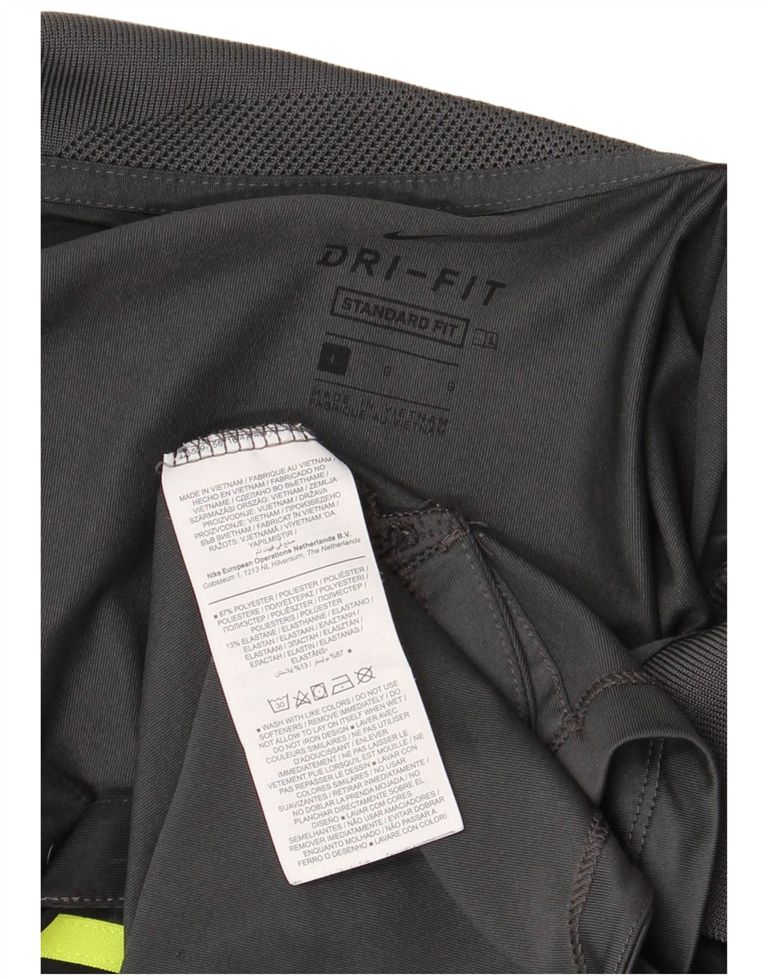 Ανδρικό μπλουζάκι Nike Dri Fit Standard Fit Polo με μεγάλο γκρι χρώμα πολυεστέρα