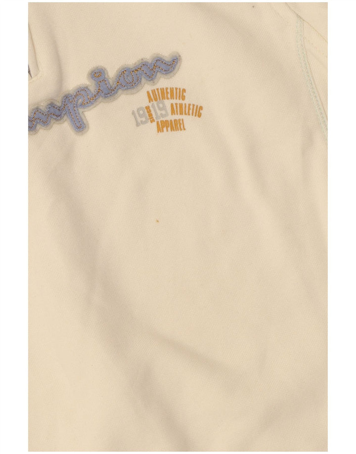 Champion Boys Graphic Sweatshirt Jumper 7-8 ετών Small White Ride