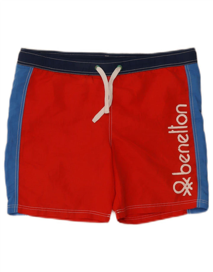 Benetton Boys Graphic Cami Top 10-11 Years XL Red Colorblock Polyester