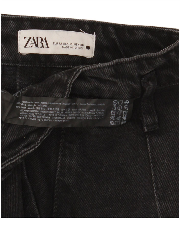 Zara Γυναικεία Μίνι Τζιν Φούστα Μεσαία W32 Μαύρη Βαμβακερή