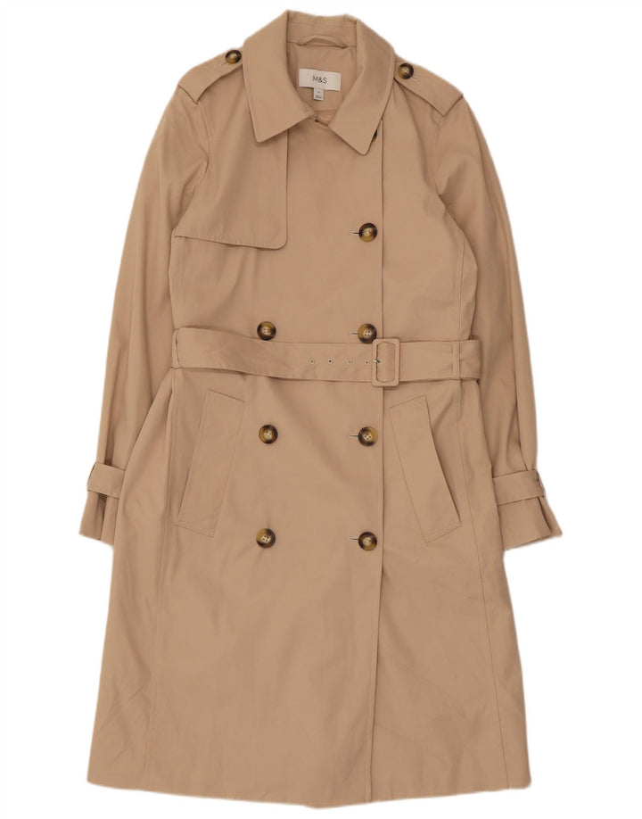 Marks & Spencer Γυναικεία καμπαρντίνα με διπλό στήθος UK 10 Small Beige