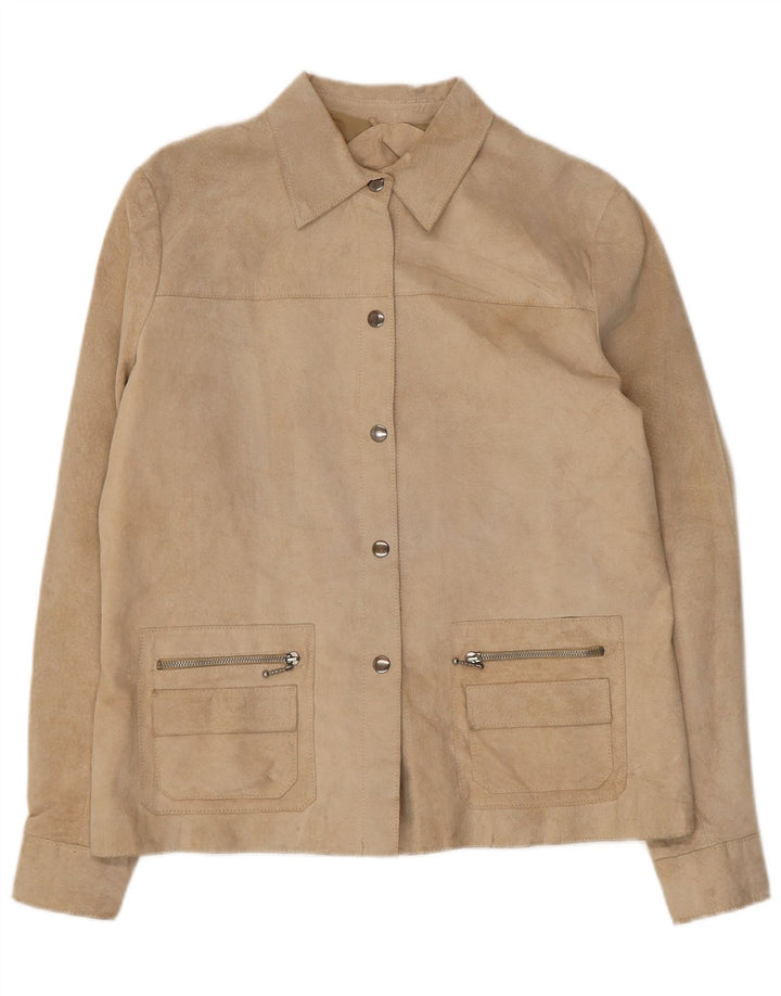 Conbipel Γυναικείο Σουέντ Μπουφάν IT 48 XL Δερμάτινο μπεζ