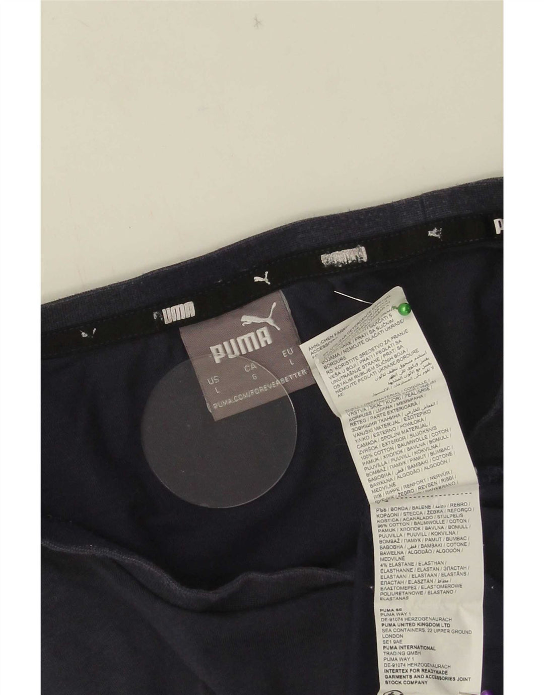 Ανδρικό T-Shirt Puma Top Large Navy Blue από βαμβάκι