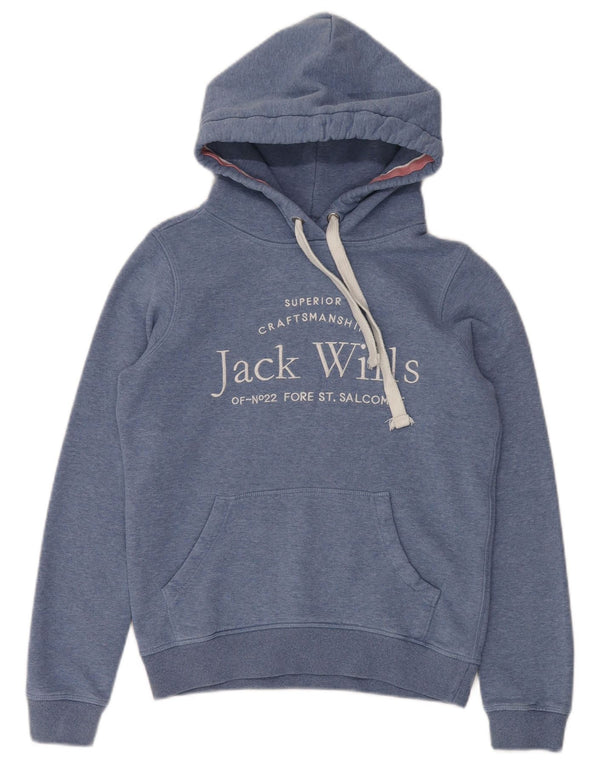 Jack Wills Γυναικείο Γραφικό Φούτερ UK 6 XS Μπλε βαμβακερό