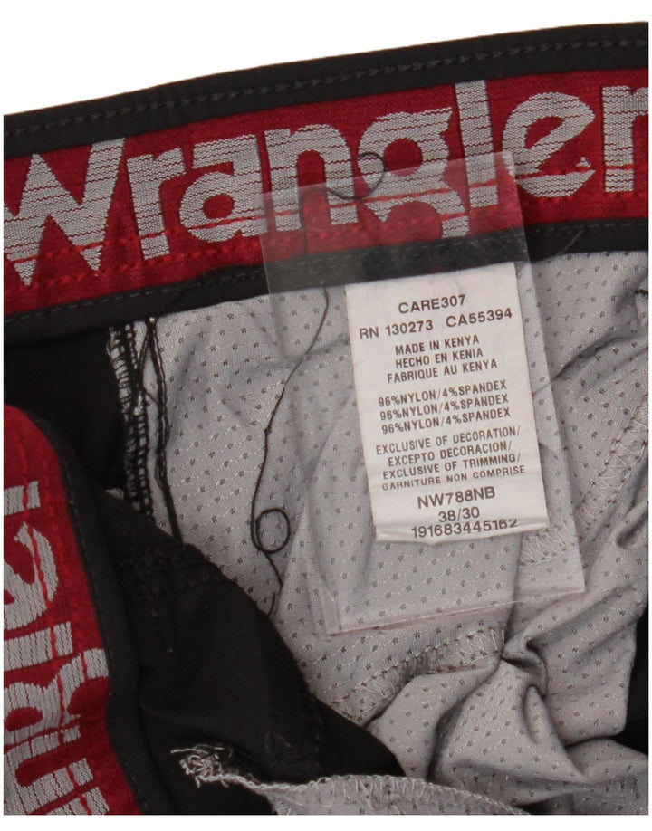 Ανδρικό ίσιο παντελόνι Cargo WRANGLER W38 L30 Μαύρο νάιλον