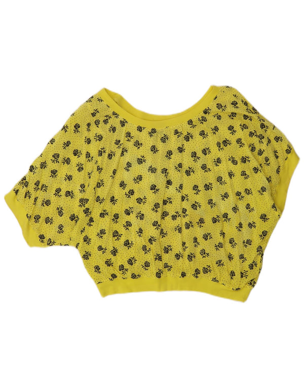 La Maison Blu γυναικεία μπλούζα υπερμεγέθη τοπ UK 10 Small Yellow Floral