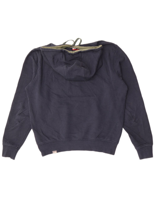 Το ανδρικό γραφικό φούτερ με κουκούλα North Face Small Navy Blue Cotton