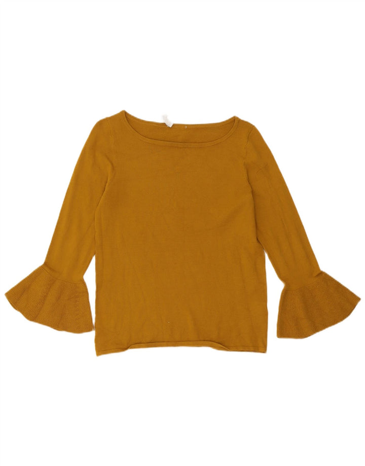 Hobbs γυναικείο μπλουζάκι 3/4 μανίκι UK 10 Small Khaki Viscose