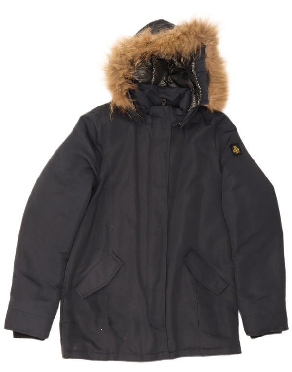 Refrigiwear Γυναικείο μπουφάν με κουκούλα UK 16 Large Navy Blue Polyester