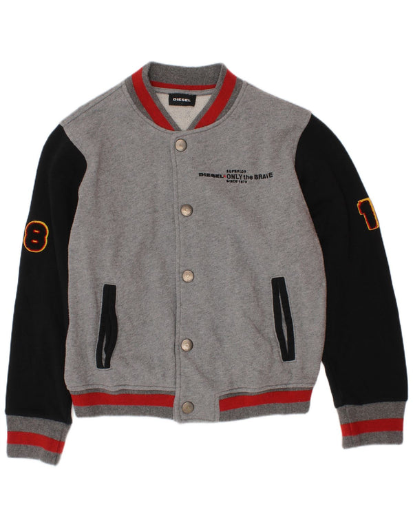Μπουφάν Diesel Boys Graphic Varsity 7-8 Years Grey Colourblock