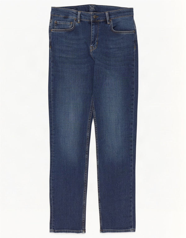 Crew Clothing Γυναικεία ίσια τζιν UK 10 Small W30 L30 Blue Cotton