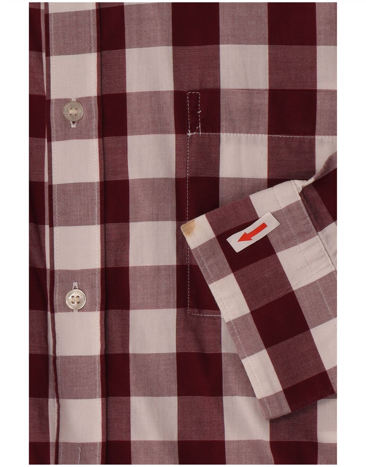 Ανδρικό πουκάμισο French Connection XL Βουργουνδί Gingham Cotton