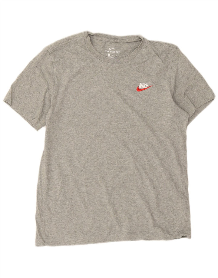 Ανδρικό T-Shirt Nike, Βαμβακερό μεσαίο γκρι με φλύκταινες
