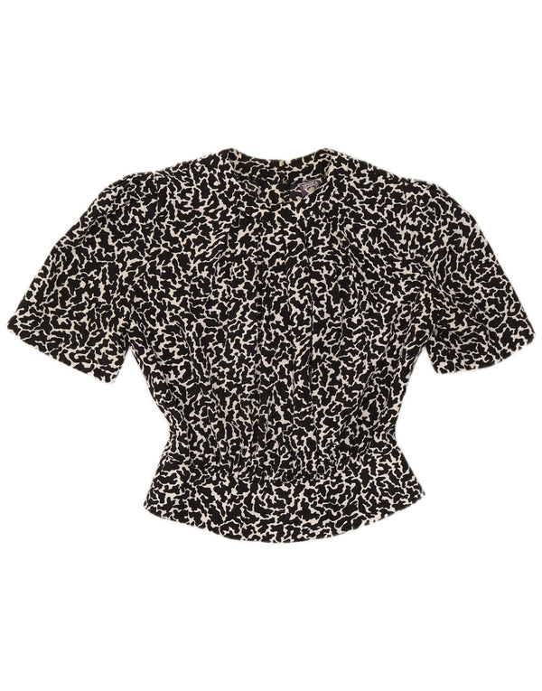 Yessica Γυναικεία Μπλούζα Crop Top EU 38 Medium Μαύρο Animal Print Polyester