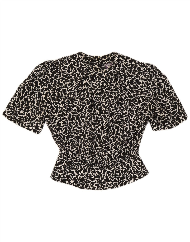Yessica Γυναικεία Μπλούζα Crop Top EU 38 Medium Μαύρο Animal Print Polyester