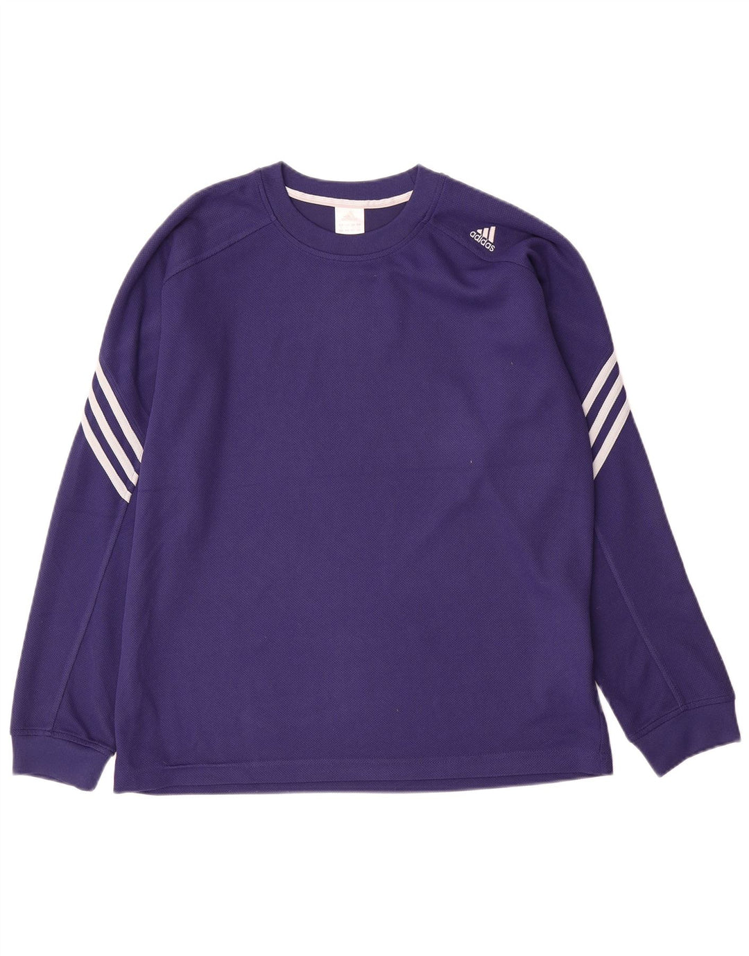 Ανδρικό τοπ Adidas με μακρυμάνικο μεσαίο μωβ πολυεστέρας
