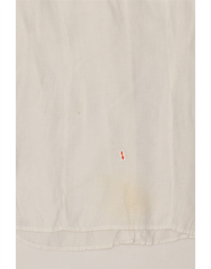 TOMMY HILFIGER Womens Shirt US 6 Medium White Cotton Vintage Tommy Hilfiger and Second-Hand Tommy Hilfiger from Messina Hembry 