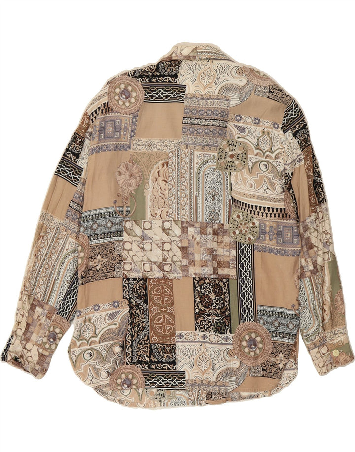 C&A Womens Shirt Blouse EU 40 Medium Beige Patchwork Viscose Vintage C&A and Second-Hand C&A from Messina Hembry 