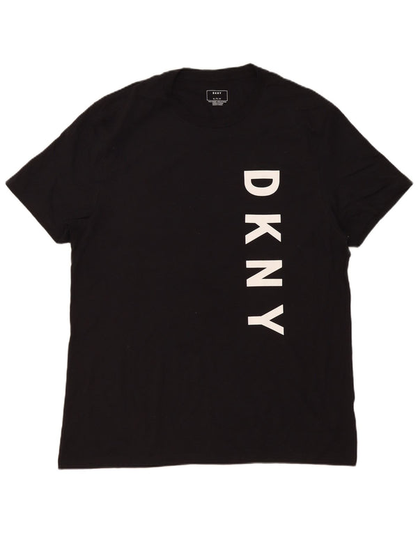 Ανδρικό γραφικό T-Shirt Dkny Top XL Μαύρο βαμβακερό