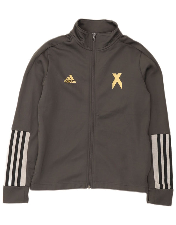 Adidas Boys αθλητική φόρμα Top Jacket 9-10 Years Grey Polyester