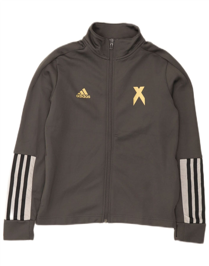Adidas Boys αθλητική φόρμα Top Jacket 9-10 Years Grey Polyester