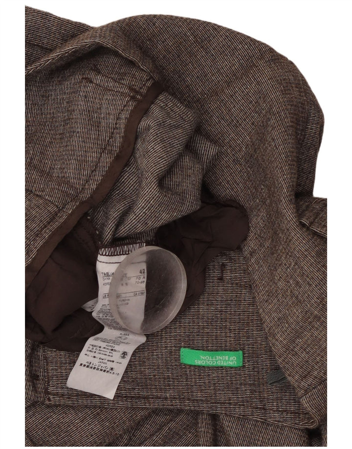 BENETTON Γυναικείο σορτς casual IT 42 Medium W30 Γκρι μαλλί