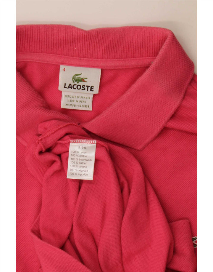 Ανδρικό πουκάμισο Polo Lacoste, Μέγεθος 4, Μεσαίο Ροζ Βαμβακερό